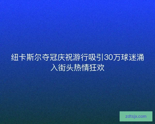 纽卡斯尔夺冠庆祝游行吸引30万球迷涌入街头热情狂欢